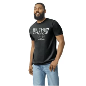 Be the Change T-Shirt – with The Magic Mission Logo